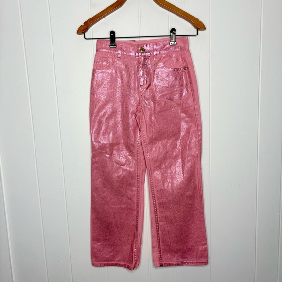 JUSTICE x Wicked The Movie Pink Sparkle Jeans Girl’s Size 10 Back to School New - Picture 1 of 6